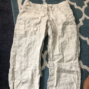 Style and Company Linen cropped pants size 6